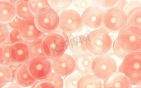细胞结构，生物学概念，3d 渲染。