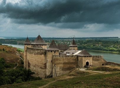 方特城堡摄影照片_乌克兰霍廷要塞