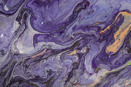 抽象的紫色流体丙烯倒画