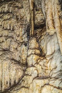 钟乳石特写镜头在 Grottes-de-Han, Han-sur-lesse, 比利时