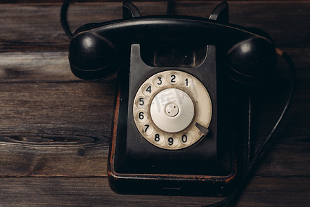黑色复古电话科技通讯经典风