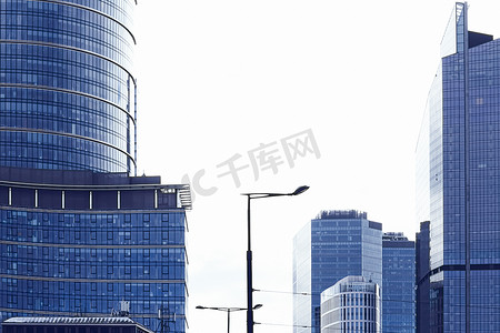 金融区企业办公楼、市中心现代摩天大楼、商业地产业务和当代建筑