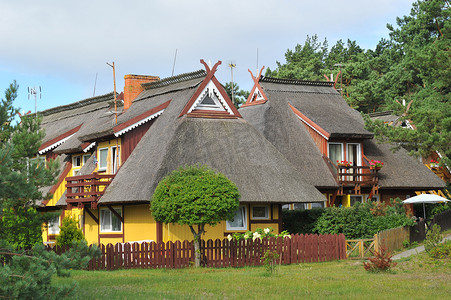托马斯曼避暑别墅，立陶宛老立陶宛传统木屋，位于欧洲立陶宛奈达。