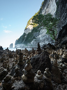 佩巴姆摄影照片_Tembeling 秘密海滩，珀尼达岛，印度尼西亚