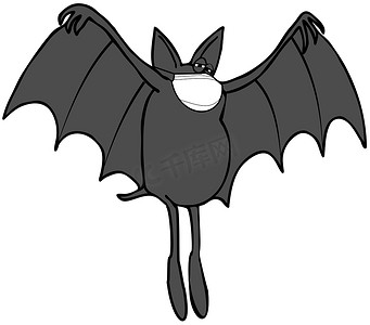 戴着面罩的黑蝙蝠