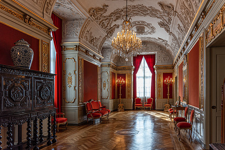 16世纪花纹摄影照片_哥本哈根克里斯蒂安堡宫皇家大厅的内部