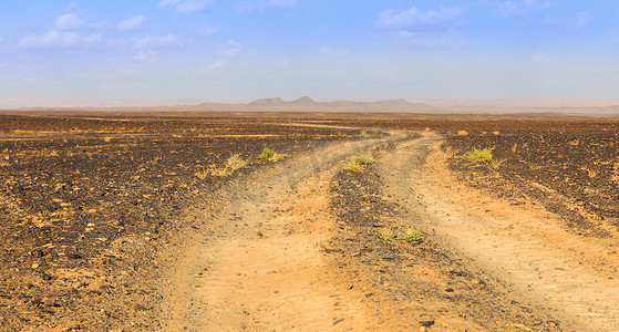 撒哈拉沙漠的公路