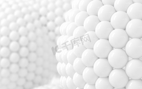 合成背景摄影照片_许多球被组合成一个大球，3d 渲染。