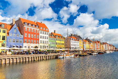 哥本哈根-2018 年 10 月，丹麦：丹麦首都的城市景观。 