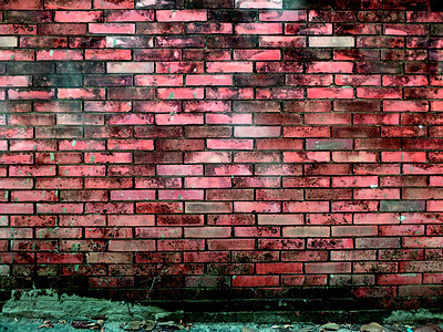 古老的砖墙背景红色表面