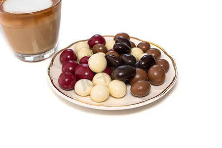 巧克力糖果和咖啡