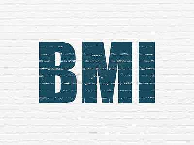 医疗保健概念： 背景墙上的 BMI