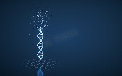 DNA 和染色体、基因和遗传、3d 渲染。
