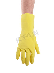 手部清洁摄影照片_用于手部清洁的乳胶手套
