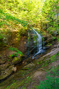 富勒瀑布 (Fuller Falls)，位于芬迪步道公园大道 (Fundy Trail Parkway)