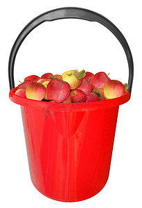 塑料桶与苹果分离-红色