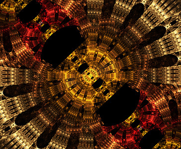外星人摄影照片_太空中发光的星门，计算机生成的抽象背景。