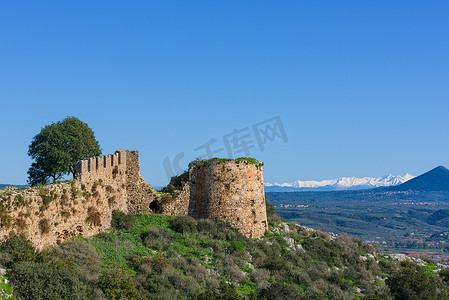 纳瓦里诺中世纪城堡，伯罗奔尼撒半岛，希腊