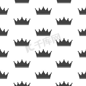 皇冠矢量图摄影照片_公主皇冠无缝图案背景矢量图