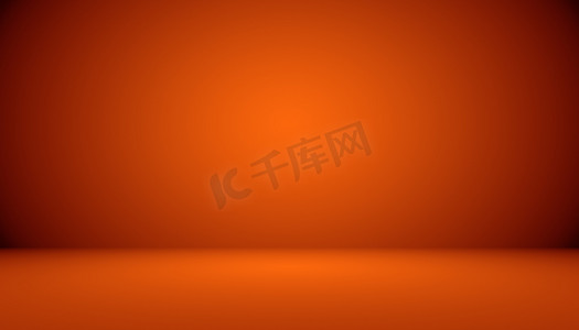 抽象平滑橙色背景布局设计、工作室、房间、Web 模板、具有平滑圆渐变颜色的业务报告