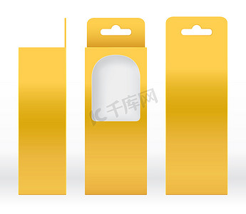 挂盒金窗形状剪出包装模板空白。