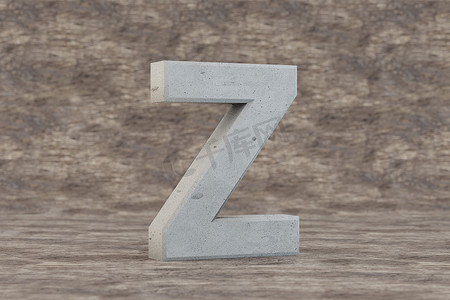z摄影照片_具体 3d 字母 Z 大写。