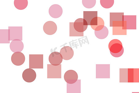 抽象红色圆圈正方形图背景