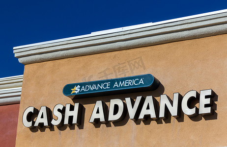 Advance America 现金预支店面和徽标