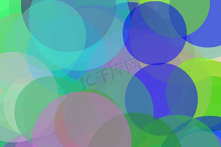 抽象蓝绿紫圆圈图背景