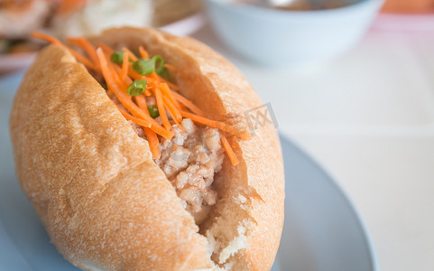 面包猪肉，越南风味食品。