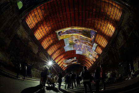 阿盖尔隧道中的猫鼬 - 缤纷悉尼灯光音乐节的生活故事