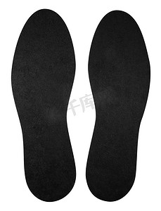 黑色摄影照片_鞋垫-黑色