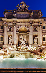 罗马的特莱维喷泉（Fontana di Trevi）。