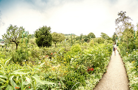 莫奈摄影照片_克劳德·莫奈 (Claude Monet) 花园的 Clos Normand 庄园 著名的法国印象