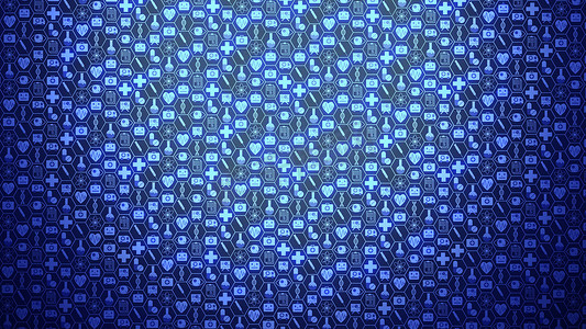 医疗技术大图片背景 HUD 由带有蓝光 ver.1 的医疗图标集组成