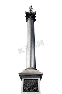 位于英国伦敦特拉法加广场中心的纳尔逊纪念柱