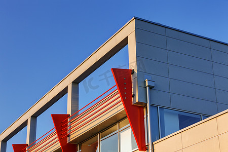 铝产业摄影照片_住宅楼的铝立面
