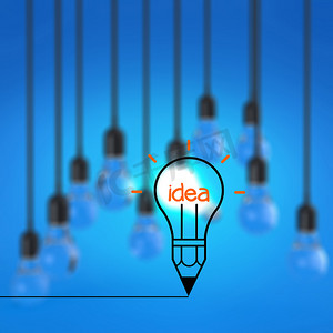 创意和领导概念灯泡