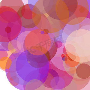 抽象的红色橙色棕色紫色圆圈插图背景