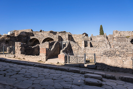 庞贝古城遗址，古罗马城市