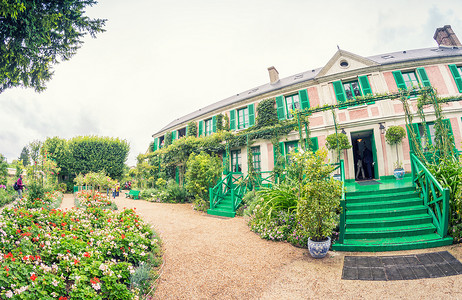 克劳德·莫奈 (Claude Monet) 花园的 Clos Normand 庄园 著名的法国印象