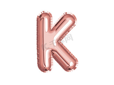 玫瑰金粉红色字母 K 气球装饰婴儿淋浴