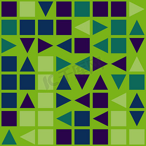 抽象几何图案生成计算艺术插图