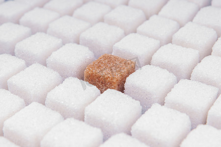 许多多维数据集的白糖彼此。