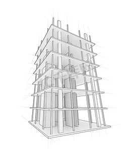 正在建设中的房屋图