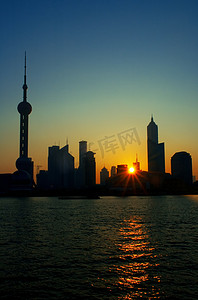 上海公司摄影照片_上海天际线
