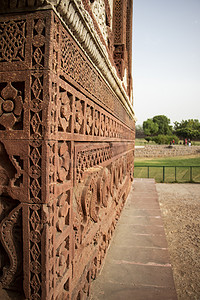 世界遗产古特卜塔特写镜头，世界上最高的砖尖塔，印度新德里