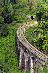 建筑学摄影照片_斯里兰卡铁路高架桥隧道德摩达拉石九拱桥 Bri