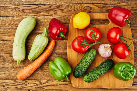 蔬菜维生素有机食品厨房农场产品从上面看
