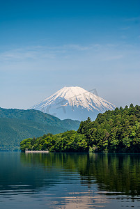 芦之湖和富士山